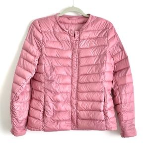 Pink Synthetic Puffer Coat